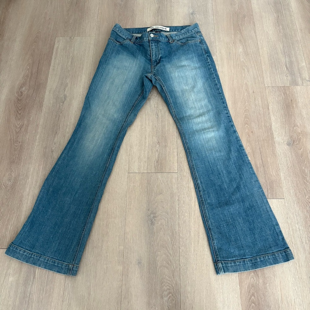 Vintage Gap Womens Jeans Size 8 Blue Long and Lean Flare Leg Stretch Cotton
